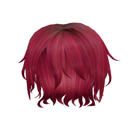 Wolf Cut Styled Hair - Hot Pink