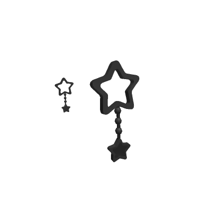 Black Star Earrings