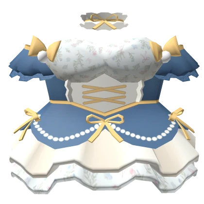 🎀3.0 charming  blue Rococo Dress w Bows