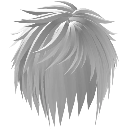 Unkept Scene Emo Boy Hair (White)