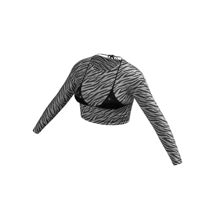 Zebra Print Shirt and Bikini