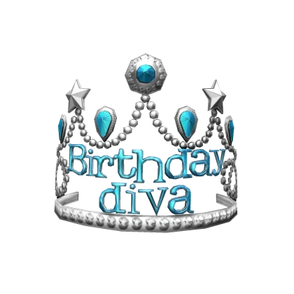 Birthday Diva Tiara | Blue & Silver