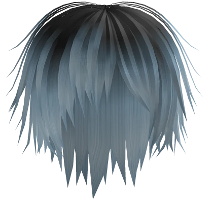 Messy Bangs 2 Tone Emo Hair Blue/Black