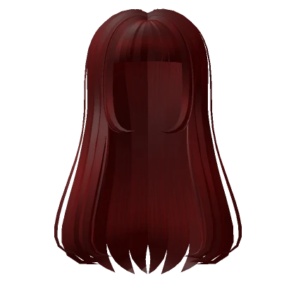 Red Flowy Straight Hair