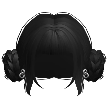 Kpop Zoey Hunter Braided Buns with Earrings