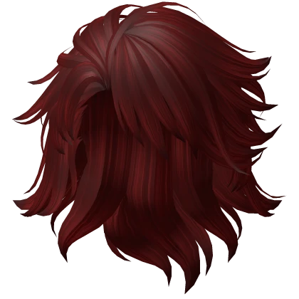 Red Wispy Anime Mullet