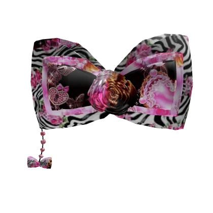 zebra rose gyaru bow