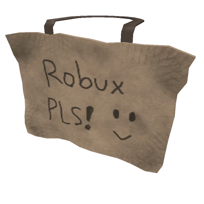 Cardboard Robux Sign