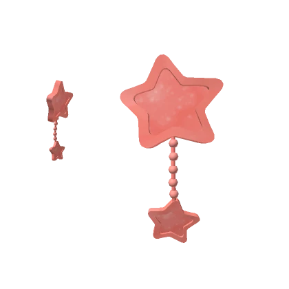 Dangling Star Hair Clips (Red)