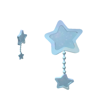 Dangling Star Hair Clips (Blue)