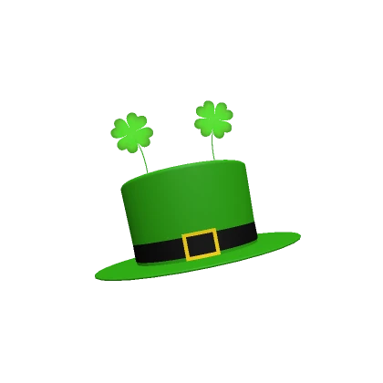 Irish Leprechaun hat with Clover Boppers