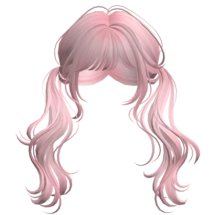 Pink Cute Wavy Pigtails