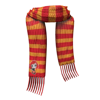 Gothic/Mall Goth Knitted Scarf | Orange & Red