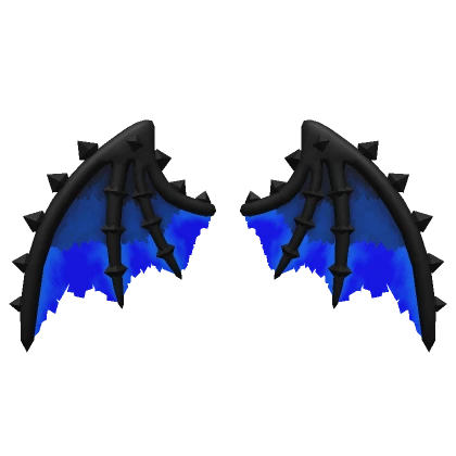 Blue Spikey Vampire Wings