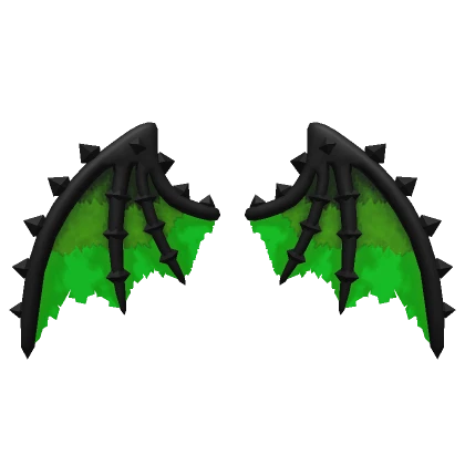 Green Spikey Vampire Wings