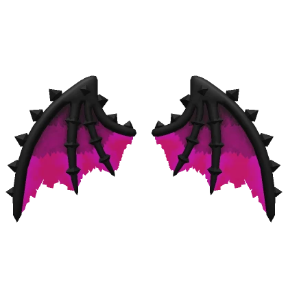 Pink Spikey Vampire Wings