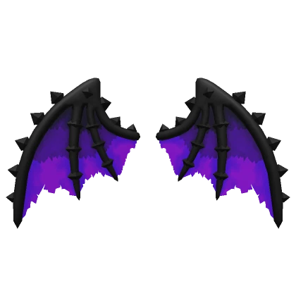 Purple Spikey Vampire Wings