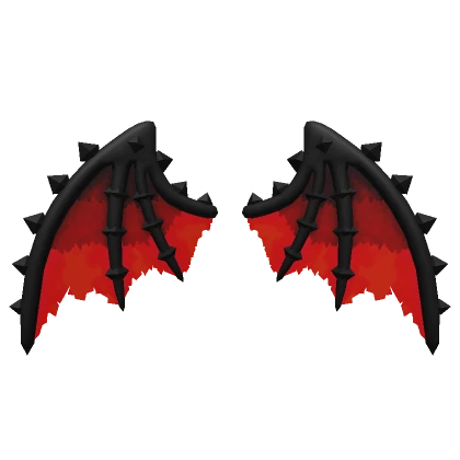 Red Spikey Vampire Wings