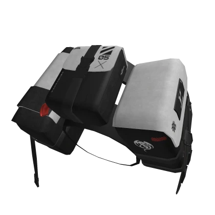 Techwear Black and White DRAGON Tail Bag