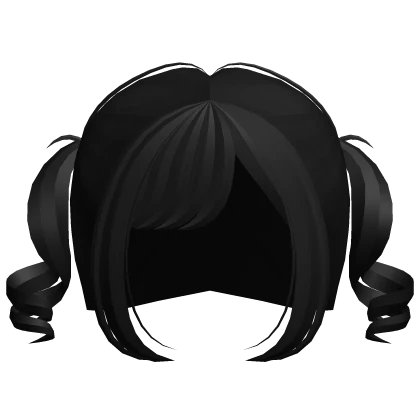 ☆ sweet innocent swirly pigtails black
