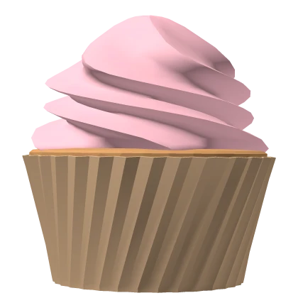 Pink Frosting Vanilla Shoulder Cupcake