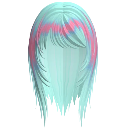 wispy emo scene angel ring hair (blue & pink)