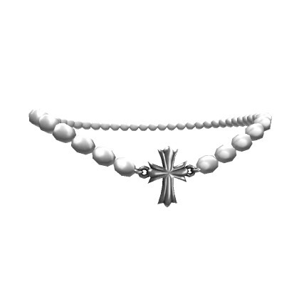 Silver Gothic Pearls Necklace [1.0]