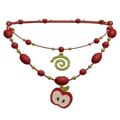 ♡ Igari Red & Green Apple Charmed Necklace