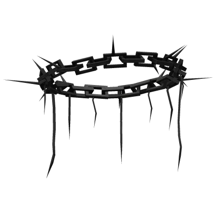 Black Grunge Spiked Chain Crown