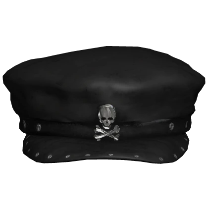 Black Emo Pilot Cap