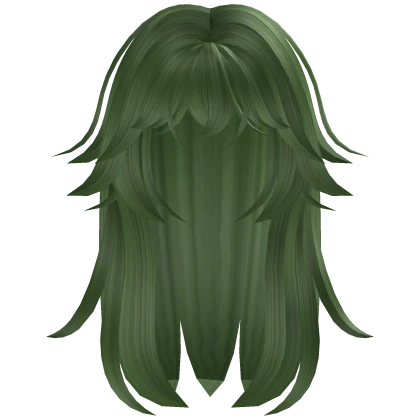 Fluffy Long Wolfcut Green