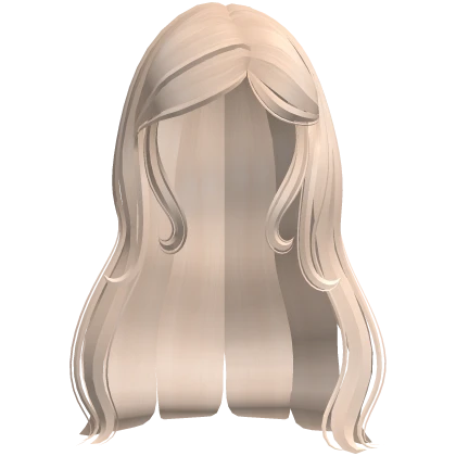 Long Framing Wavy Doll Hair in Platinum Blonde