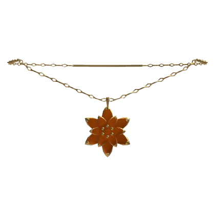 Orange Lotus Necklace