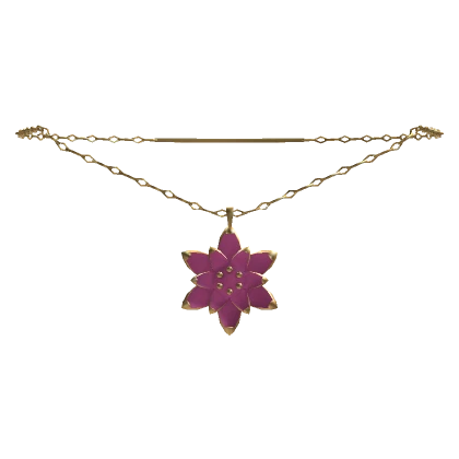 Pink Lotus Necklace