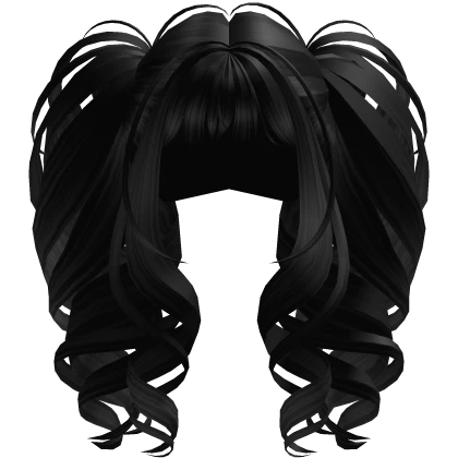 Royal Big Curl Pigtails (Black)