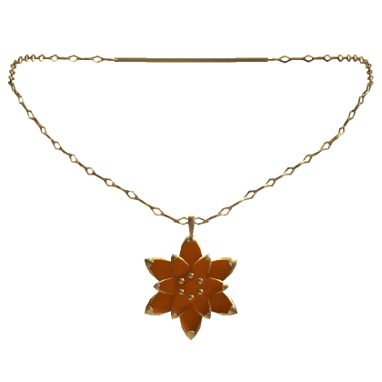 3.0 Orange Lotus Necklace