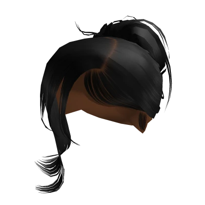 Side Bangs W/ Bun [Black]