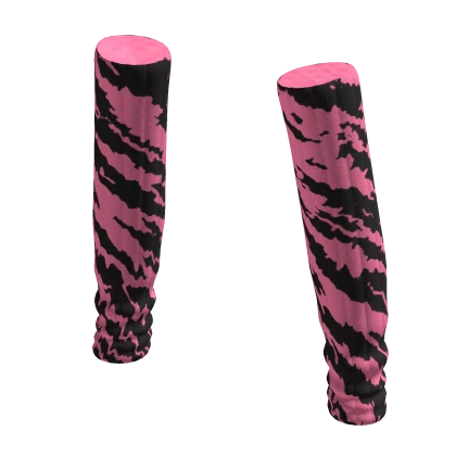 pink tiger print leg warmers