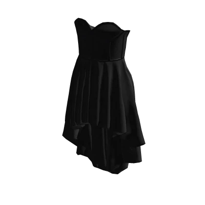 🫧 Black Elegant Corset Goth Flow Dress