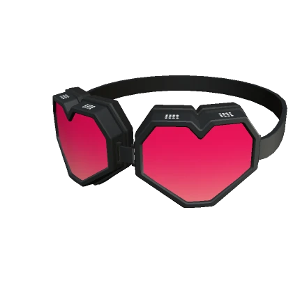 Heart Pink Goggles Black