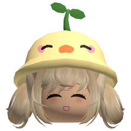 Cute Blonde Girl w Duck Hat