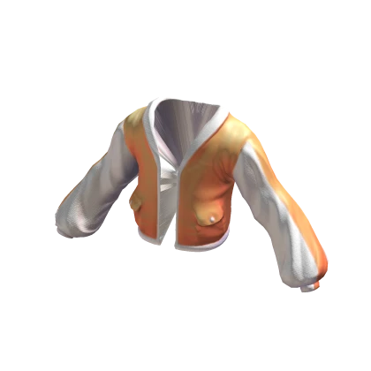 Cropped Full Varsity Jacket | Orange