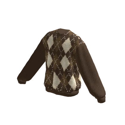 Brown Vintage Argyle Sweater