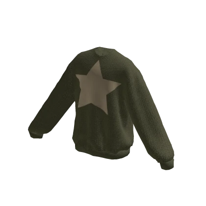 ☆ Green Star Y2k Sweater