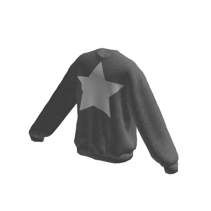 ☆ Grey Star Y2k Sweater