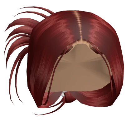 ☆ Silk Press Claw Clip Updo In Red