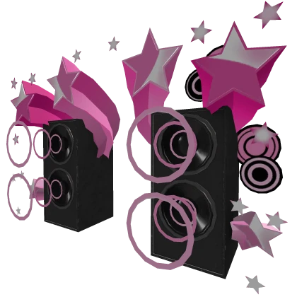 Frutiger Metro Y2k 2000s Pink Stereo Speakers Aura