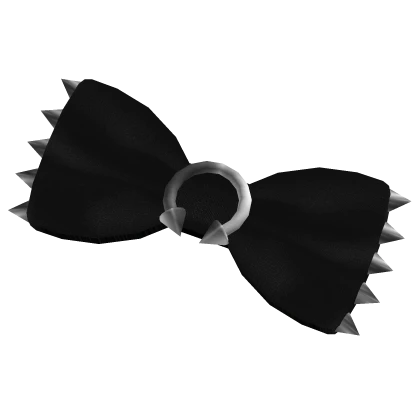 cute black spiked bow with septum