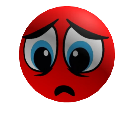 red sad ball pet