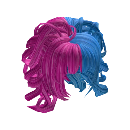 insane crazy pink and blue dyed gyaru manba curls
